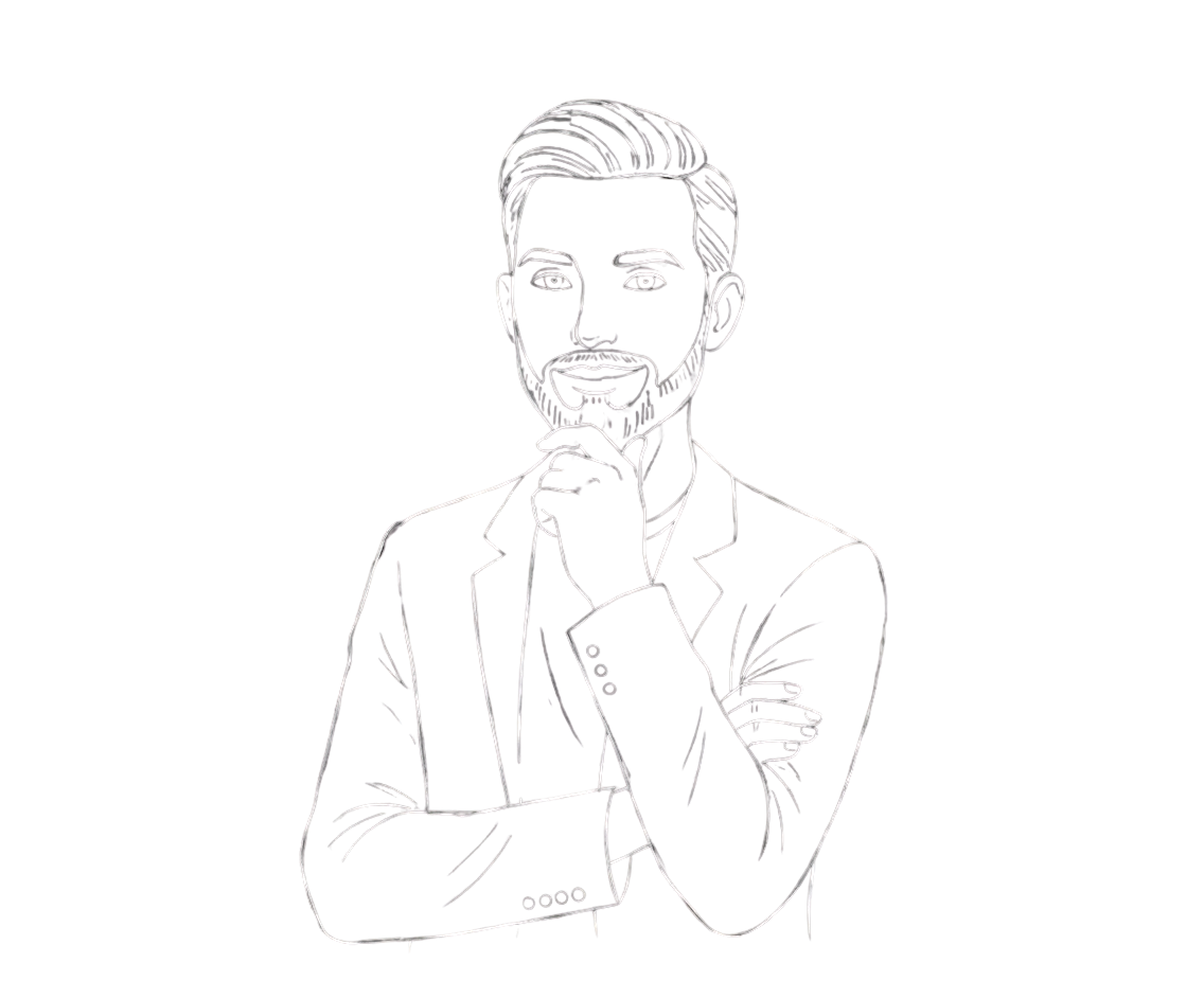 Illustration recruteur qui réfléchit